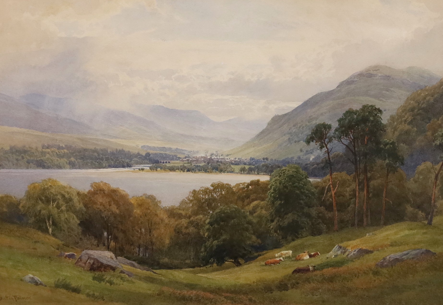 Harry Sutton Palmer RBA, RI. (British, 1854-1933), 'Killin, Head of Loch Tay', watercolour, 35 x 52cm
